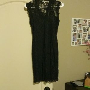 Black lace cocktail dress